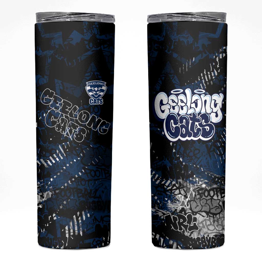 Geelong Cats Skinny Tumbler Urban Graffiti Street Art - Bold Abstract Spray Paint