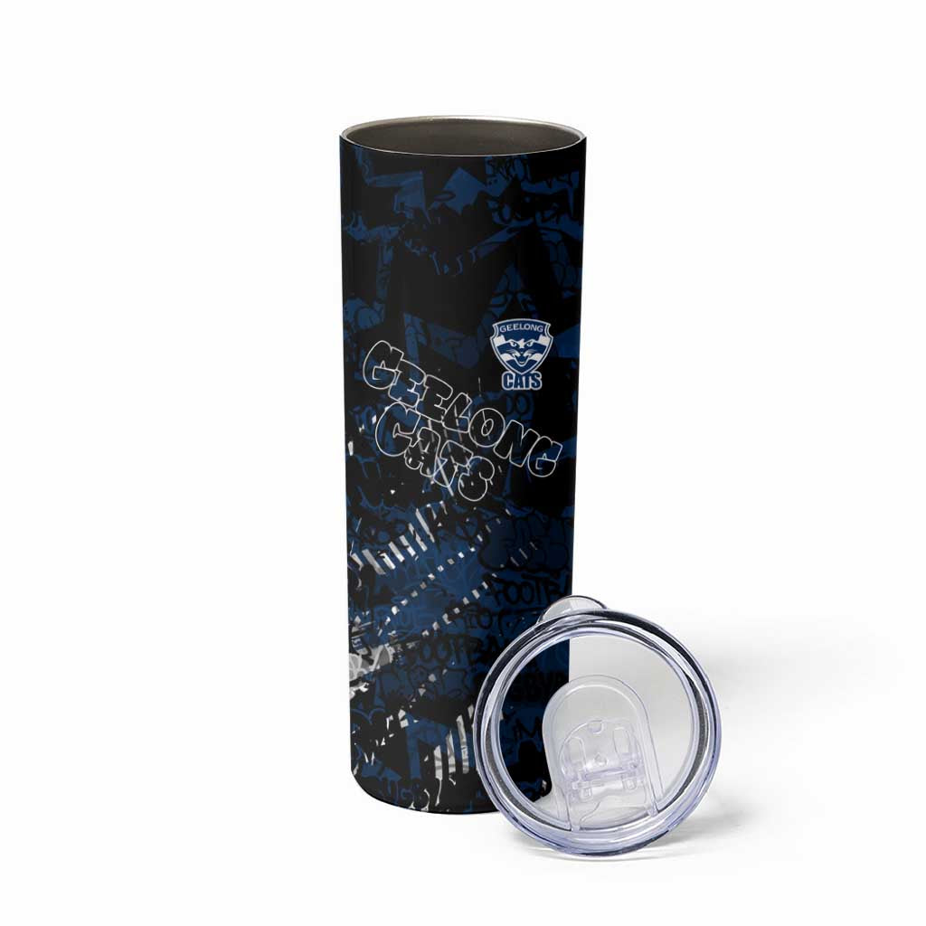 Geelong Cats Skinny Tumbler Urban Graffiti Street Art - Bold Abstract Spray Paint