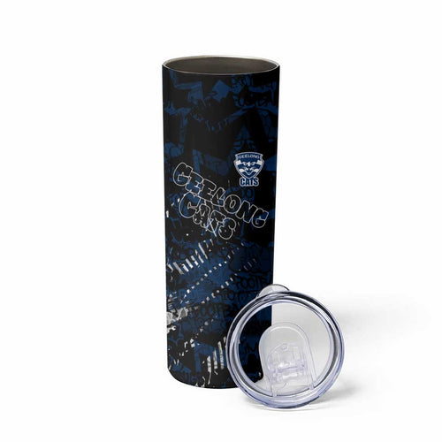 Geelong Cats Skinny Tumbler Urban Graffiti Street Art - Bold Abstract Spray Paint