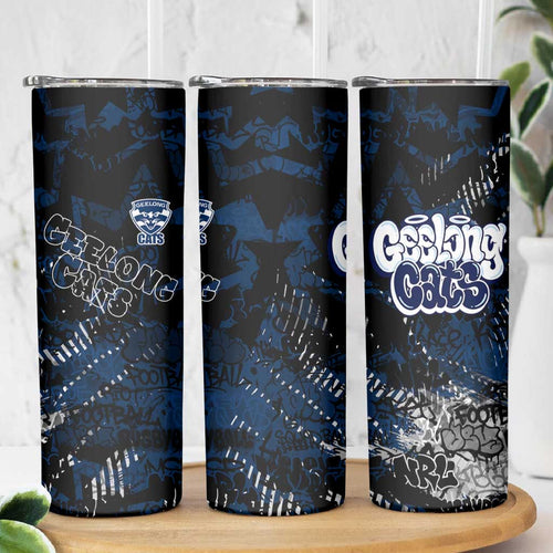 Geelong Cats Skinny Tumbler Urban Graffiti Street Art - Bold Abstract Spray Paint