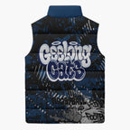 Geelong Cats Sleeveless Puffer Jacket Urban Graffiti Street Art - Bold Abstract Spray Paint