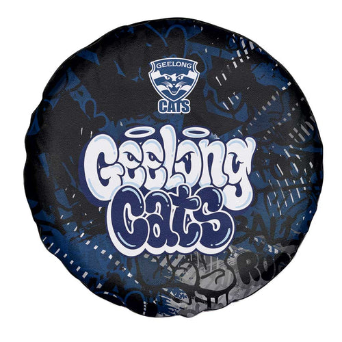 Geelong Cats Spare Tire Cover Urban Graffiti Street Art - Bold Abstract Spray Paint