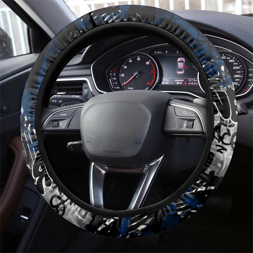 Geelong Cats Steering Wheel Cover Urban Graffiti Street Art - Bold Abstract Spray Paint