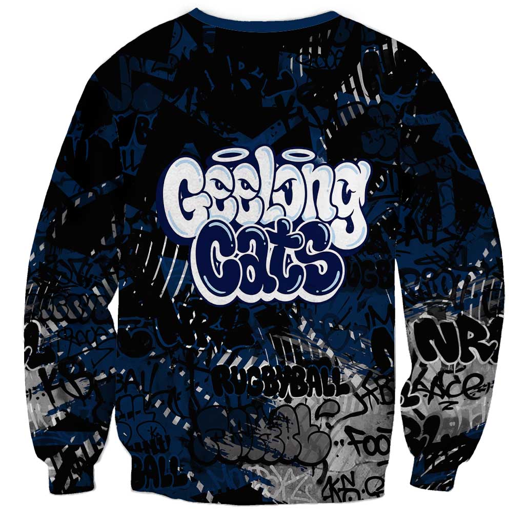 Geelong Cats Sweatshirt Urban Graffiti Street Art - Bold Abstract Spray Paint