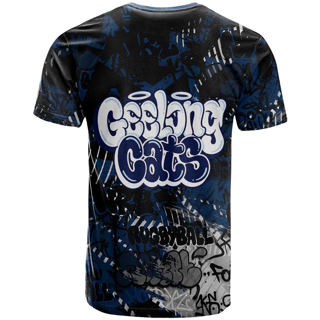 Geelong Cats T Shirt Urban Graffiti Street Art - Bold Abstract Spray Paint