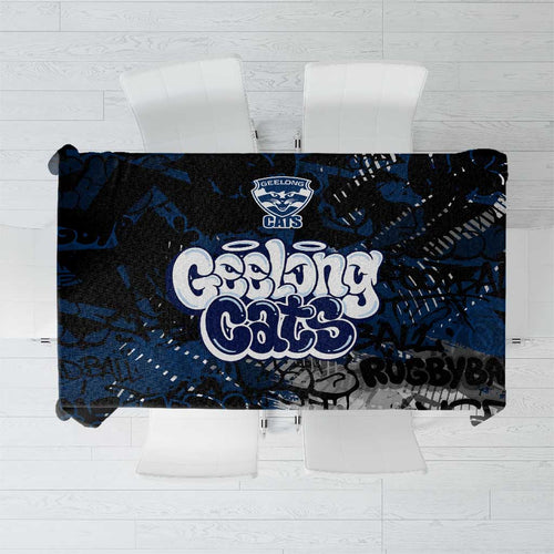 Geelong Cats Tablecloth Urban Graffiti Street Art - Bold Abstract Spray Paint