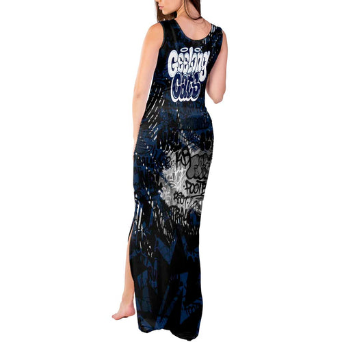 Geelong Cats Tank Maxi Dress Urban Graffiti Street Art - Bold Abstract Spray Paint