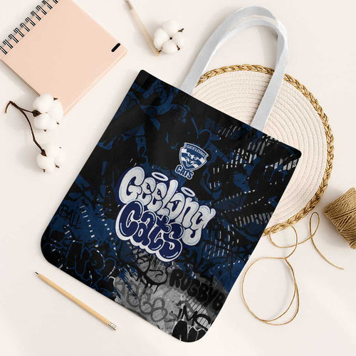 Geelong Cats Tote Bag Urban Graffiti Street Art - Bold Abstract Spray Paint