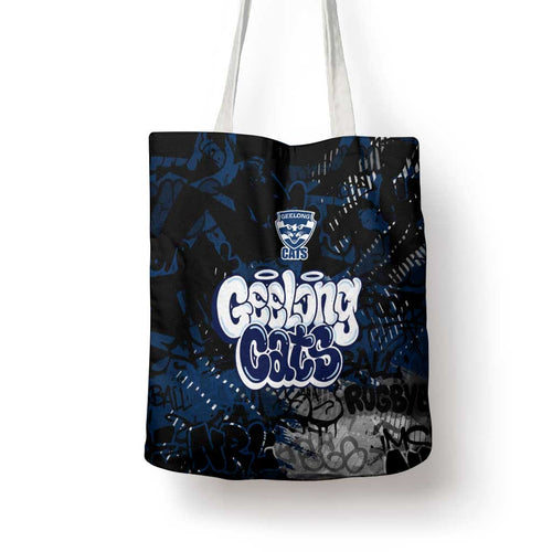 Geelong Cats Tote Bag Urban Graffiti Street Art - Bold Abstract Spray Paint