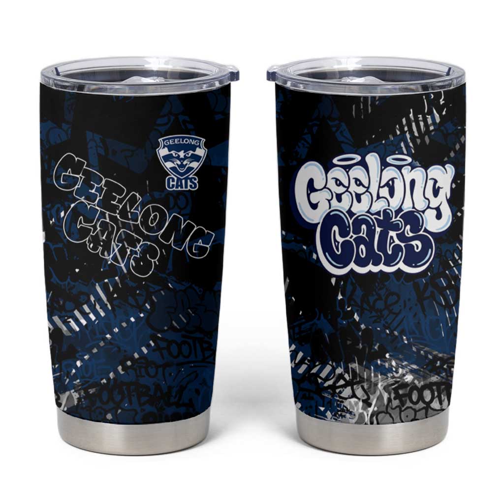 Geelong Cats Tumbler Cup Urban Graffiti Street Art - Bold Abstract Spray Paint