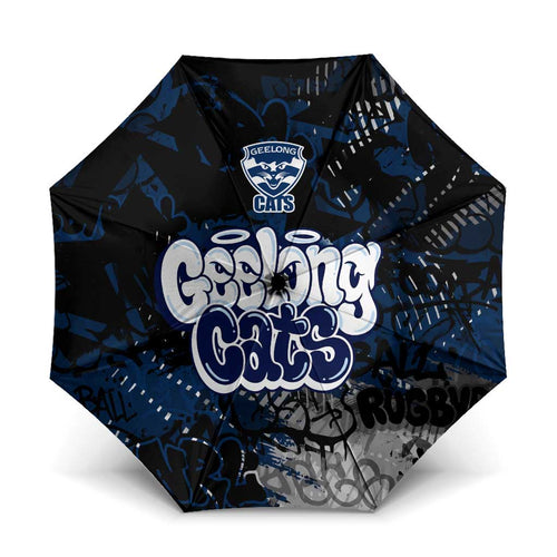 Geelong Cats Umbrella Urban Graffiti Street Art - Bold Abstract Spray Paint