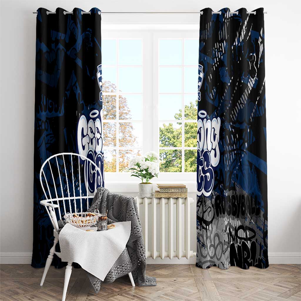 Geelong Cats Window Curtain Urban Graffiti Street Art - Bold Abstract Spray Paint