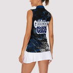 Geelong Cats Women Sleeveless Polo Shirt Urban Graffiti Street Art - Bold Abstract Spray Paint
