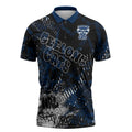 Geelong Cats Zipper Polo Shirt Urban Graffiti Street Art - Bold Abstract Spray Paint
