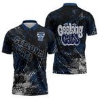 Geelong Cats Zipper Polo Shirt Urban Graffiti Street Art - Bold Abstract Spray Paint