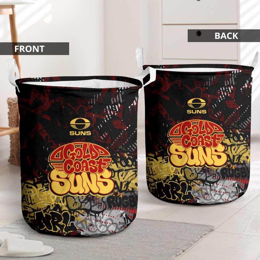 Gold Coast Suns Laundry Basket Urban Graffiti Street Art - Bold Abstract Spray Paint