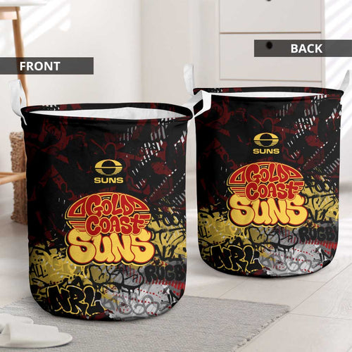 Gold Coast Suns Laundry Basket Urban Graffiti Street Art - Bold Abstract Spray Paint
