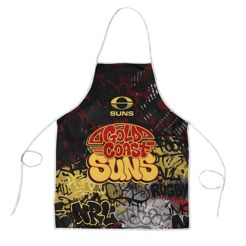 Gold Coast Suns Apron Urban Graffiti Street Art - Bold Abstract Spray Paint