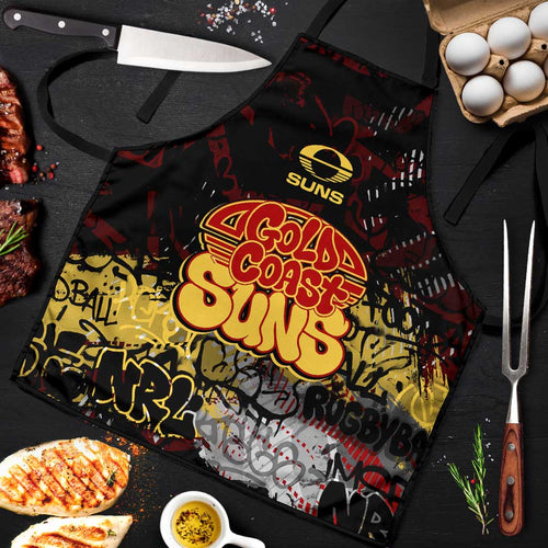 Gold Coast Suns Apron Urban Graffiti Street Art - Bold Abstract Spray Paint