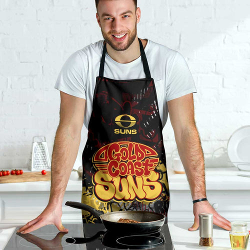 Gold Coast Suns Apron Urban Graffiti Street Art - Bold Abstract Spray Paint
