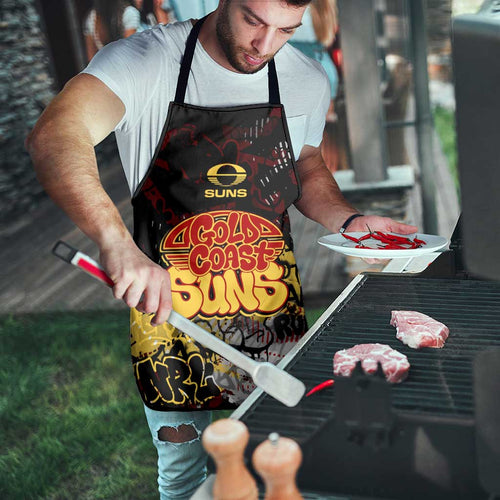 Gold Coast Suns Apron Urban Graffiti Street Art - Bold Abstract Spray Paint