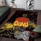 Gold Coast Suns Area Rug Urban Graffiti Street Art - Bold Abstract Spray Paint