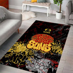 Gold Coast Suns Area Rug Urban Graffiti Street Art - Bold Abstract Spray Paint