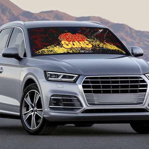 Gold Coast Suns Auto Sun Shade Urban Graffiti Street Art - Bold Abstract Spray Paint