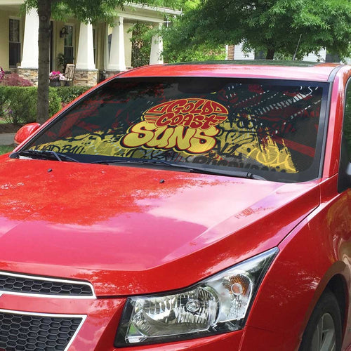 Gold Coast Suns Auto Sun Shade Urban Graffiti Street Art - Bold Abstract Spray Paint
