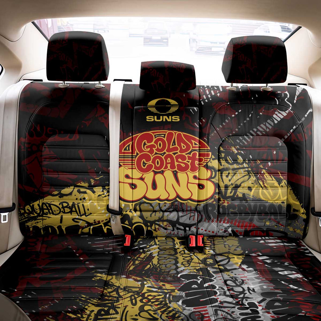 Gold Coast Suns Back Car Seat Cover Urban Graffiti Street Art - Bold Abstract Spray Paint