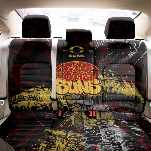 Gold Coast Suns Back Car Seat Cover Urban Graffiti Street Art - Bold Abstract Spray Paint