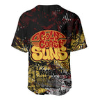 Gold Coast Suns Baseball Jersey Urban Graffiti Street Art - Bold Abstract Spray Paint
