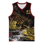 Gold Coast Suns Basketball Jersey Urban Graffiti Street Art - Bold Abstract Spray Paint