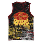 Gold Coast Suns Basketball Jersey Urban Graffiti Street Art - Bold Abstract Spray Paint