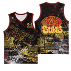 Gold Coast Suns Basketball Jersey Urban Graffiti Street Art - Bold Abstract Spray Paint