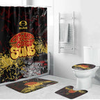 Gold Coast Suns Bathroom Set Urban Graffiti Street Art - Bold Abstract Spray Paint