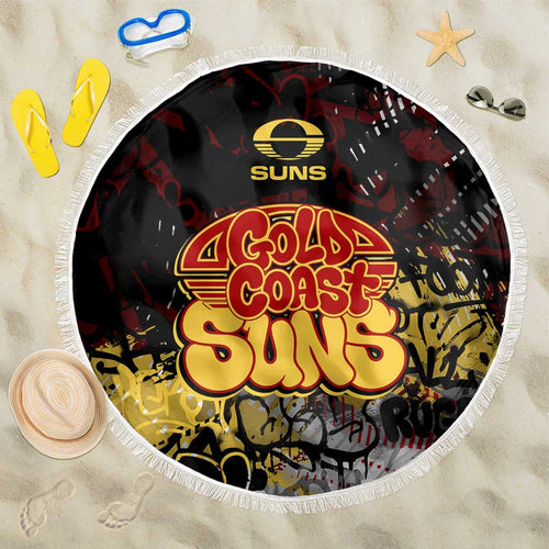 Gold Coast Suns Beach Blanket Urban Graffiti Street Art - Bold Abstract Spray Paint