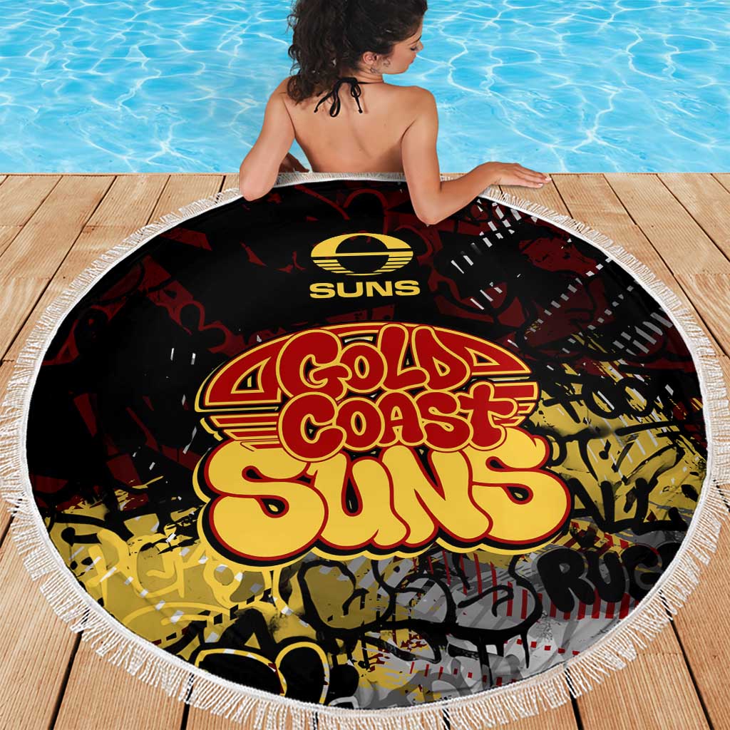 Gold Coast Suns Beach Blanket Urban Graffiti Street Art - Bold Abstract Spray Paint