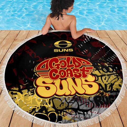 Gold Coast Suns Beach Blanket Urban Graffiti Street Art - Bold Abstract Spray Paint