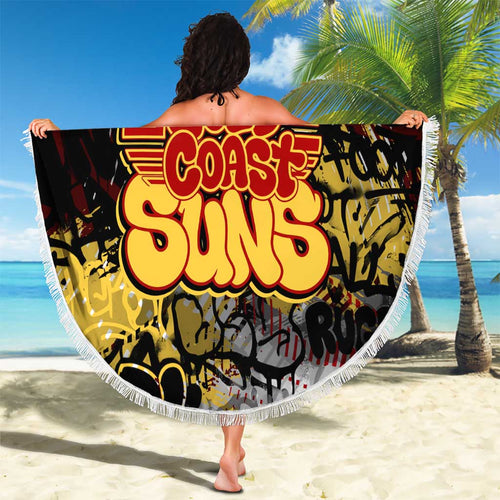 Gold Coast Suns Beach Blanket Urban Graffiti Street Art - Bold Abstract Spray Paint