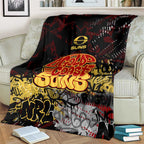 Gold Coast Suns Blanket Urban Graffiti Street Art - Bold Abstract Spray Paint