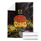 Gold Coast Suns Blanket Urban Graffiti Street Art - Bold Abstract Spray Paint