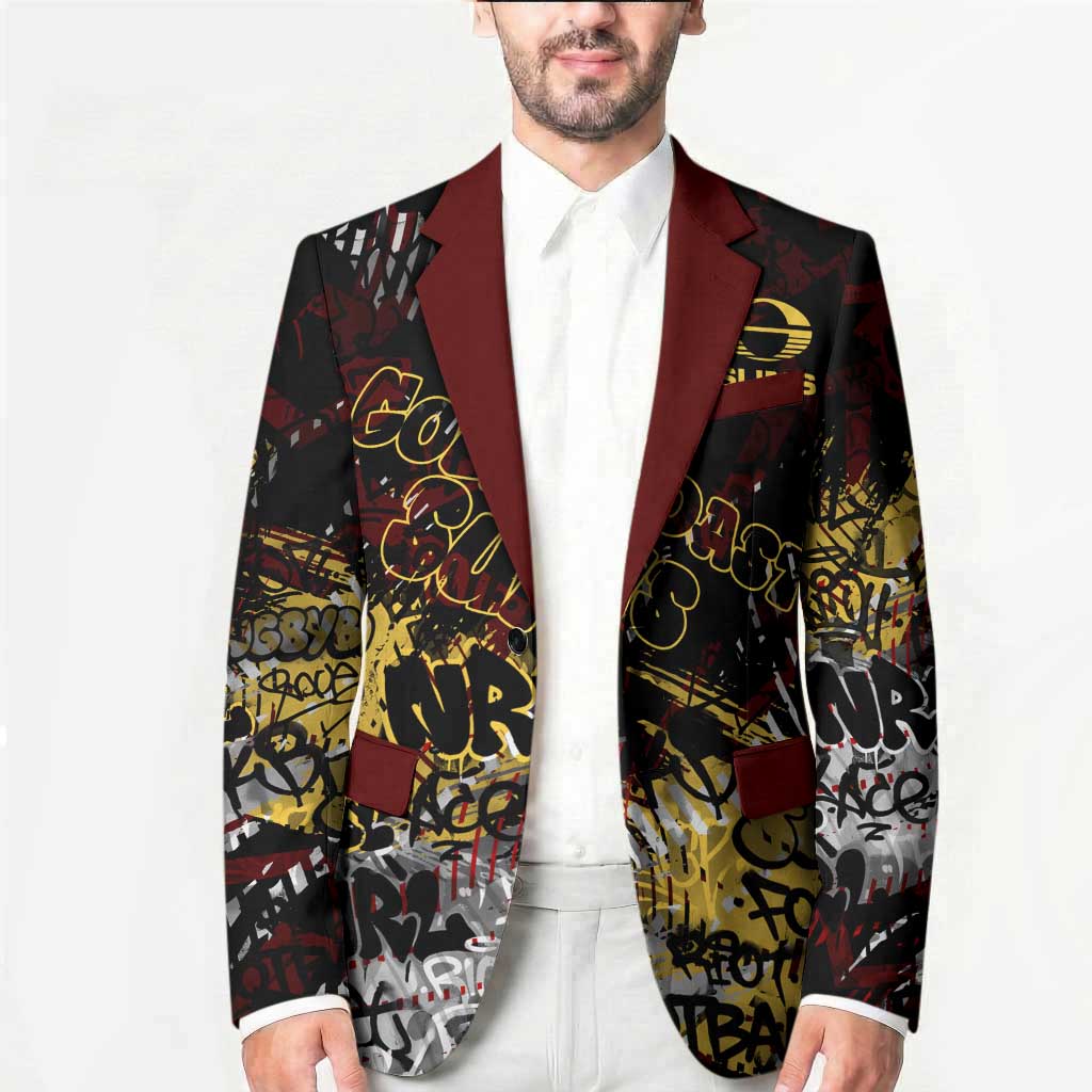 Gold Coast Suns Blazer Urban Graffiti Street Art - Bold Abstract Spray Paint