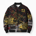 Gold Coast Suns Bomber Puffer Jacket Urban Graffiti Street Art - Bold Abstract Spray Paint