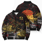 Gold Coast Suns Bomber Puffer Jacket Urban Graffiti Street Art - Bold Abstract Spray Paint