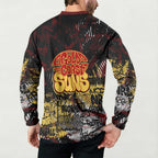 Gold Coast Suns Button Sweatshirt Urban Graffiti Street Art - Bold Abstract Spray Paint