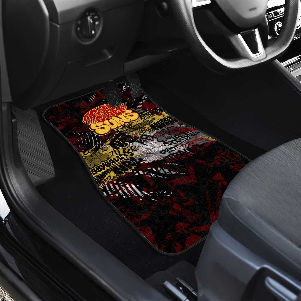 Gold Coast Suns Car Mats Urban Graffiti Street Art - Bold Abstract Spray Paint