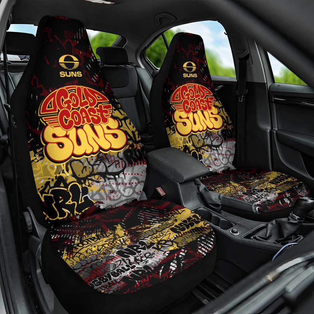 Gold Coast Suns Car Seat Cover Urban Graffiti Street Art - Bold Abstract Spray Paint