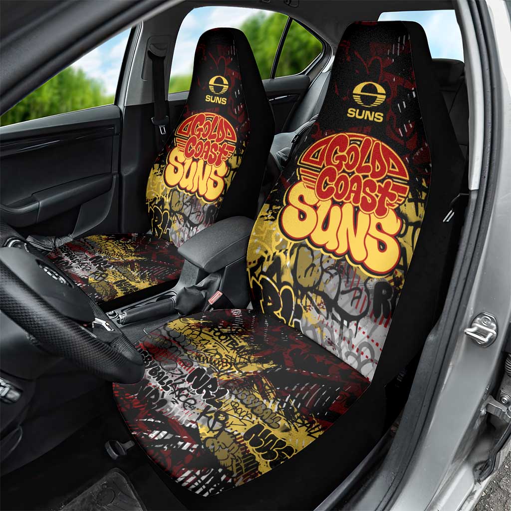 Gold Coast Suns Car Seat Cover Urban Graffiti Street Art - Bold Abstract Spray Paint