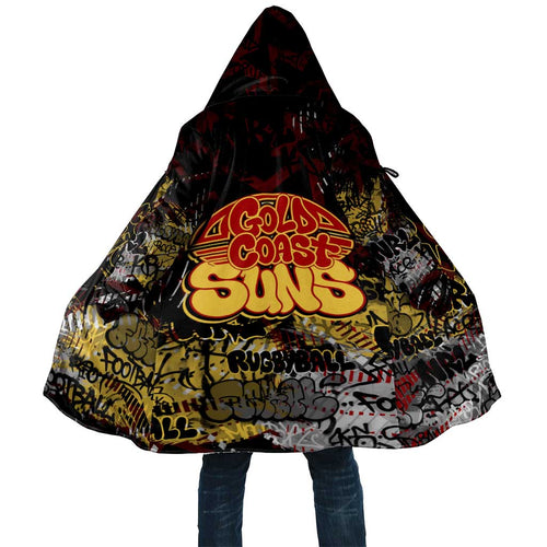 Gold Coast Suns Cloak Urban Graffiti Street Art - Bold Abstract Spray Paint
